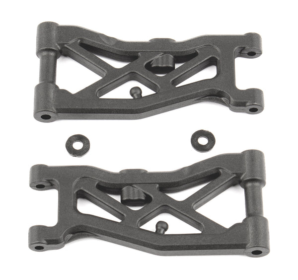 ASS92297 RC10B74 FT Front Suspension Arms, carbon