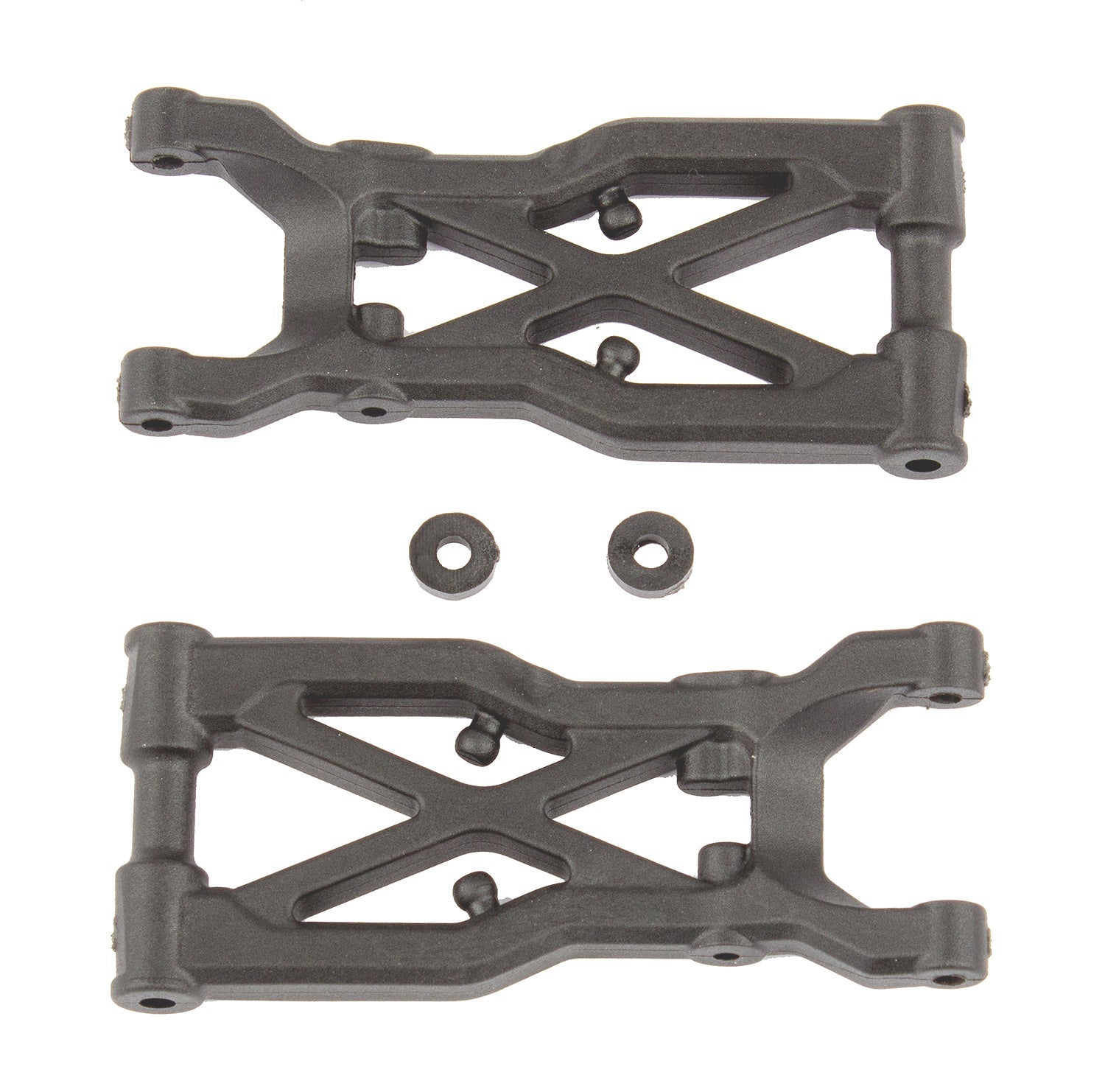 ASS92298 RC10B74 FT Rear Suspension Arms, carbon Team Associated
