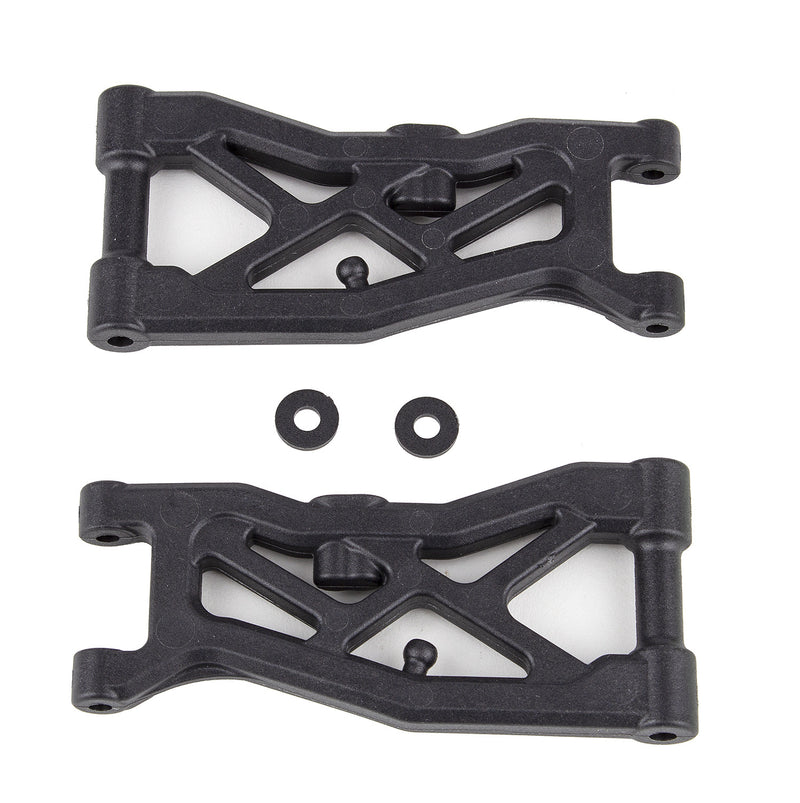 ASS92328 RC10B74.2 FT Front Suspension Arms, gull wing, carbon