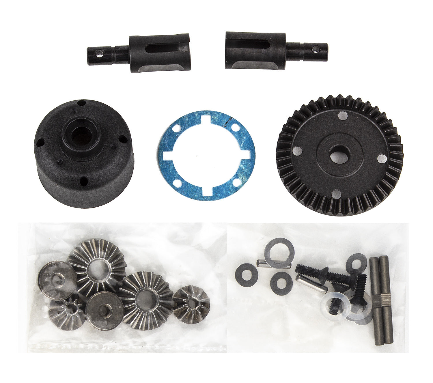 ASS92354 RC10B74.1 LTC Differential Set, front and rear Team Associated