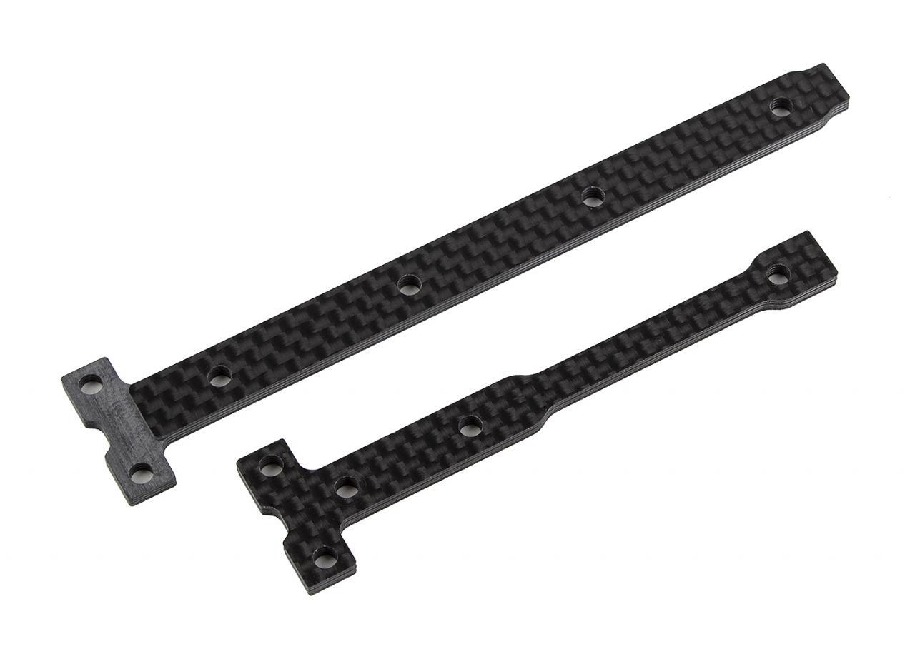 ASS92365 RC10B74.2 FT Carbon Fiber Stiff Chassis Brace Support Set, 2.5mm Team Associated