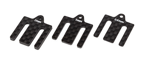 ASS92438 RC10B7 FT Front Bulkhead Shims, carbon fiber