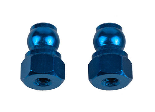 ASS92443 RC10B7 Shock Bushings, 8mm, blue aluminum Team Associated