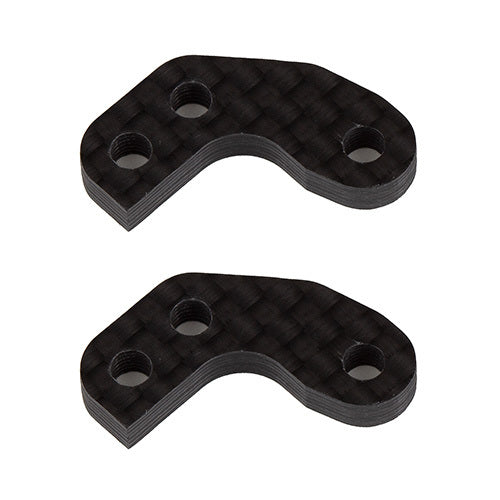 ASS92466 RC10B7 FT Caster Block Link Mount Set, +1mm, carbon fiber