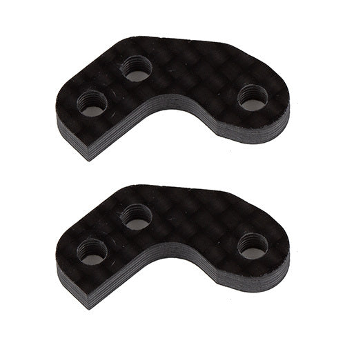 ASS92467 RC10B7 Caster Block Link Mount Set, 0, carbon fiber