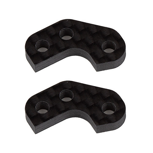 ASS92470 RC10B7 FT Caster Block Link Mount Set, -3mm, carbon fiber Team Associated