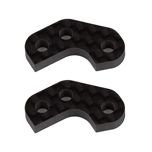 ASS92470 RC10B7 FT Caster Block Link Mount Set, -3mm, carbon fiber