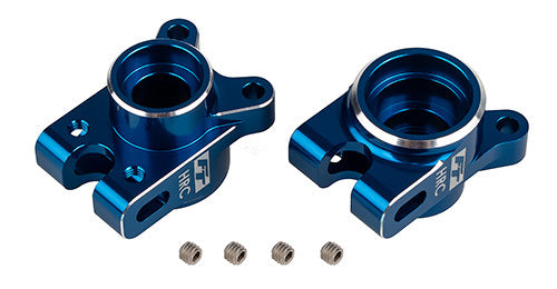 ASS92473 RC10B7 FT Rear Hub Set, HRC, blue