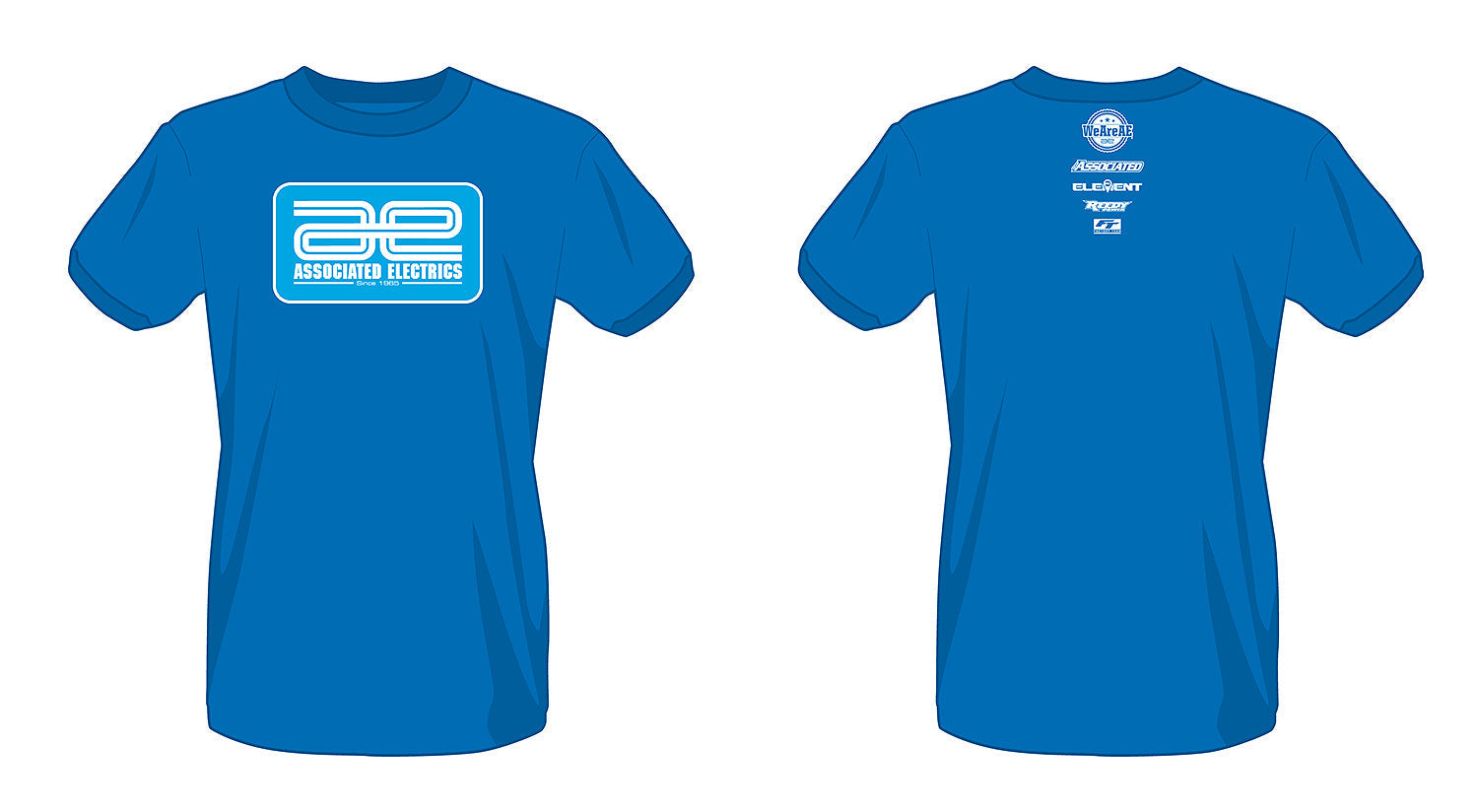 ASS97020 Associated Electrics Logo T-Shirt, blue, S Team Associated