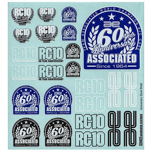 ASS97151 Anniversary Decal Sheet TEAM ASSOCIATED