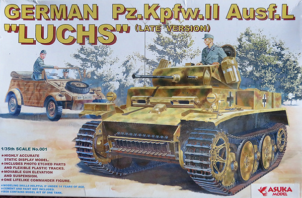 ASU-35-001 Asuka 1/35 German Pz.Kpfw.II Ausf.L "LUCHS" (Late version) Plastic Model Kit