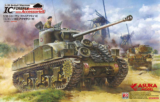 ASU-35-028 Asuka 1/35 British Sherman IC FIREFLY composite hull with Accessores Plastic Model Kit