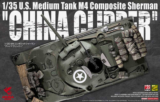 ASU-35-034 Asuka 1/35 U.S. Medium Tank M4 Composite Sherman "China Clipper" Plastic Model Kit ASUKA