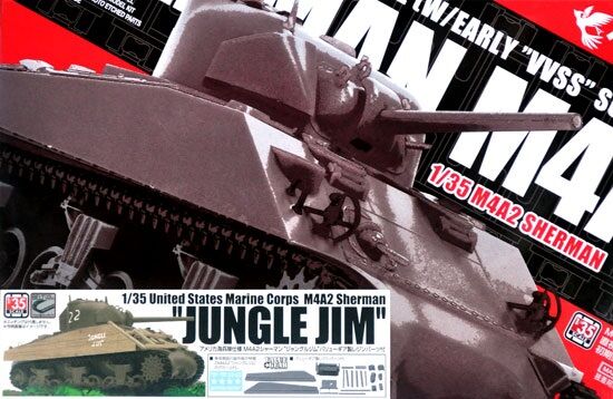 Asuka 1/35 M4A2 Sherman Direct Vision with Early VVSS Plastic Model Kit