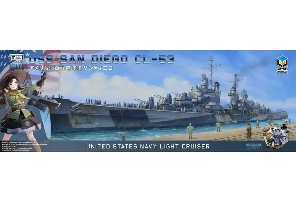 Aotori 1/350 USS San Diego CL-53 Plastic Model Kit