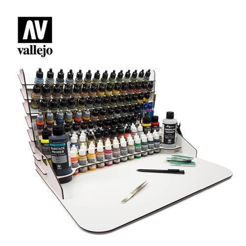 AV26014 Vallejo Paint display and work station (50x37cm) with vertical storage [26014] Vallejo