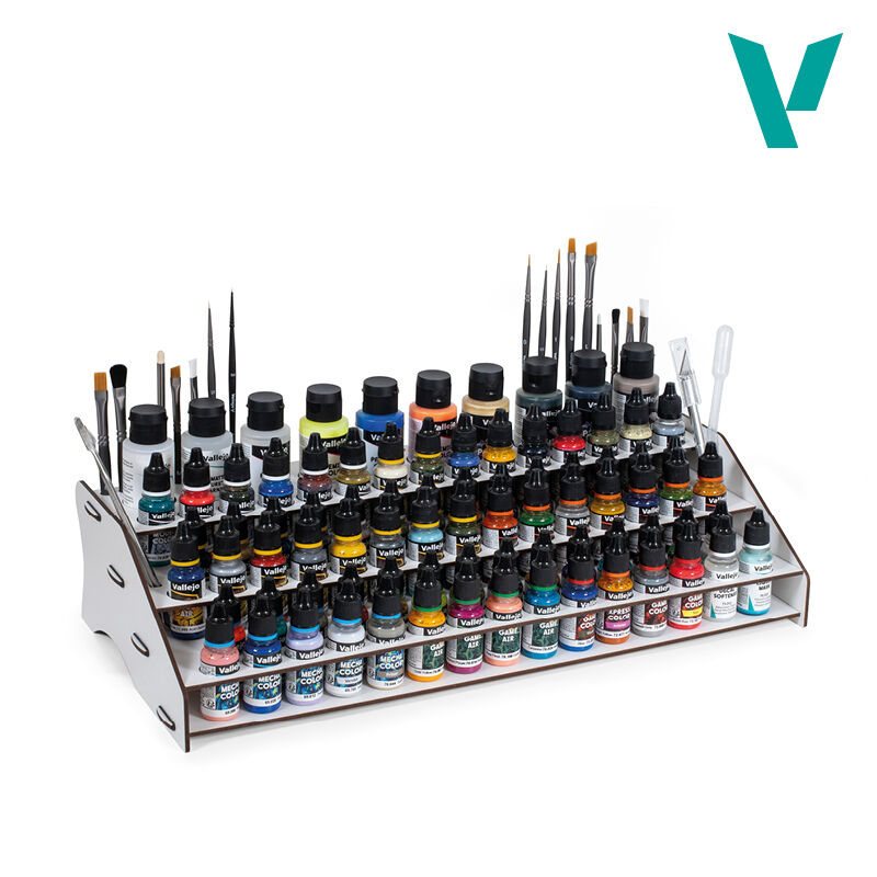 Vallejo Paint Stand Long Front Module for 18/38/60ml & Brushes