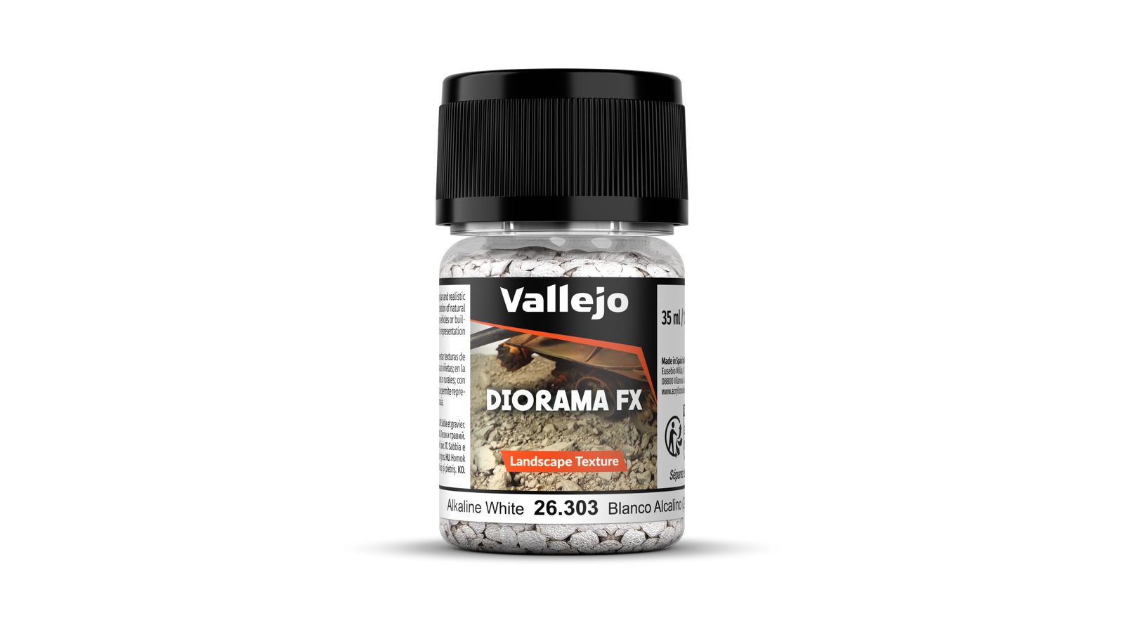 Vallejo Diorama FX Landscape Textures Alkaline White 35ml (2-5mm)