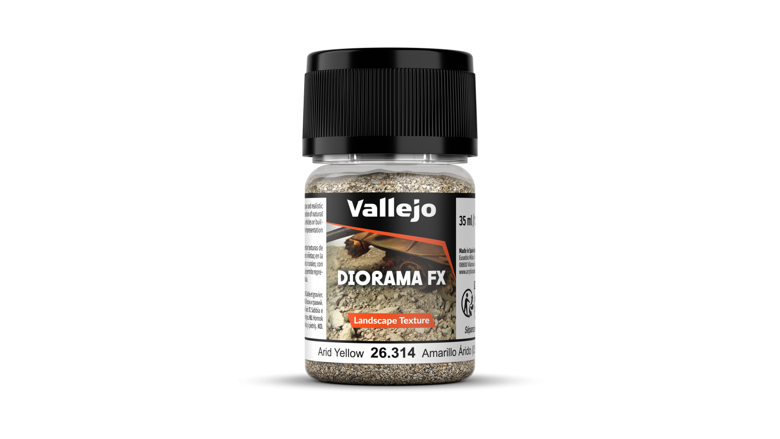 Vallejo Diorama FX Landscape Textures Arid Yellow 35ml (0.5-2mm)