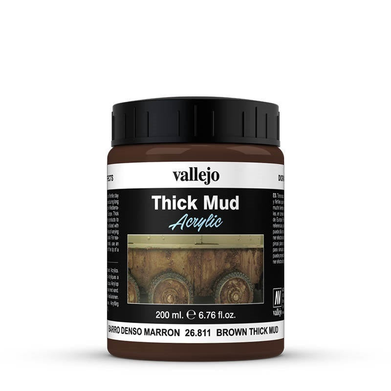 AV26811 Vallejo Diorama Effects Brown Thick Mud 200ml [26811] Vallejo