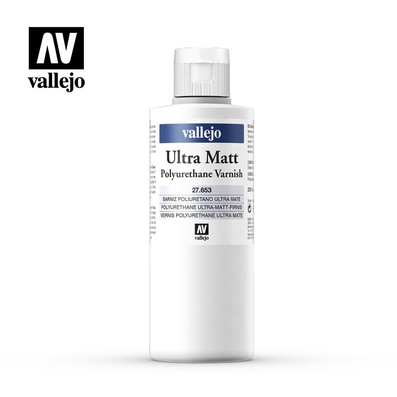 AV27653 Vallejo Ultra Matt Polyurethane Varnish 200ml [27653] [27653] Vallejo