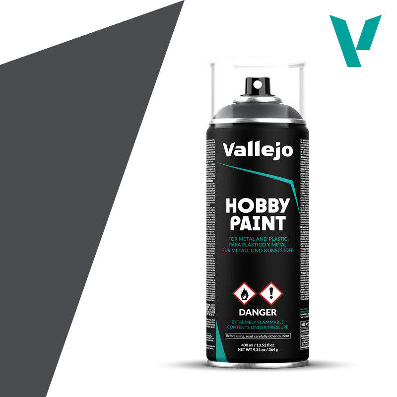 AV28002 Vallejo Aerosol Panzer Grey 400ml Hobby Spray Paint [28002] Vallejo