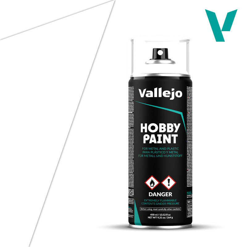 AV28010 Vallejo Aerosol White Primer 400ml Hobby Spray Paint [28010] Vallejo