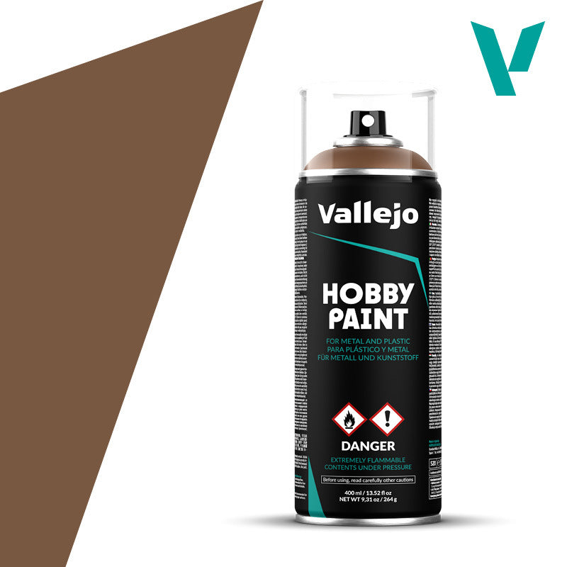 AV28019 Vallejo Aerosol Beasty Brown 400ml Hobby Spray Paint [28019] Vallejo