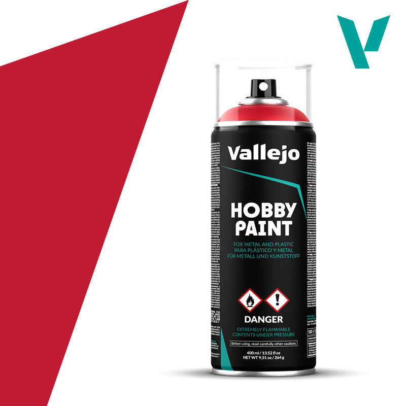 AV28023 Vallejo Aerosol Bloody Red 400ml Hobby Spray Paint [28023] Vallejo