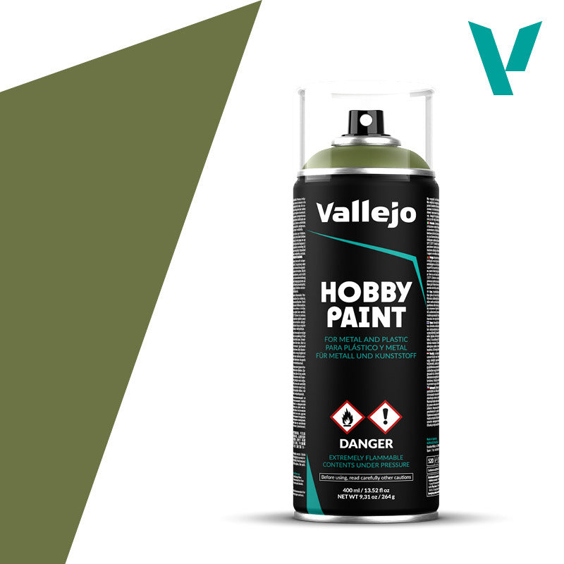 AV28027 Vallejo Aerosol Goblin Green 400ml Hobby Spray Paint [28027] Vallejo