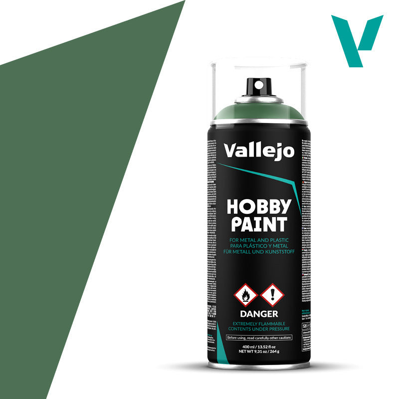 AV28028 Vallejo Aerosol Sick Green 400ml Hobby Spray Paint [28028] Vallejo