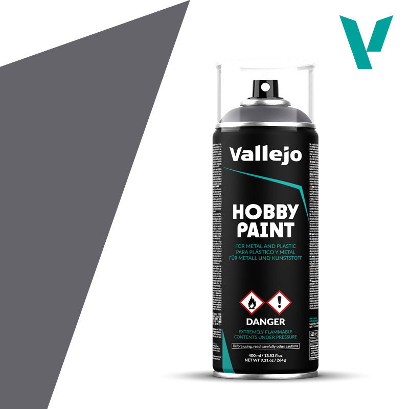 AV28031 Vallejo Aerosol Gunmetal 400ml Hobby Spray Paint [28031] Vallejo