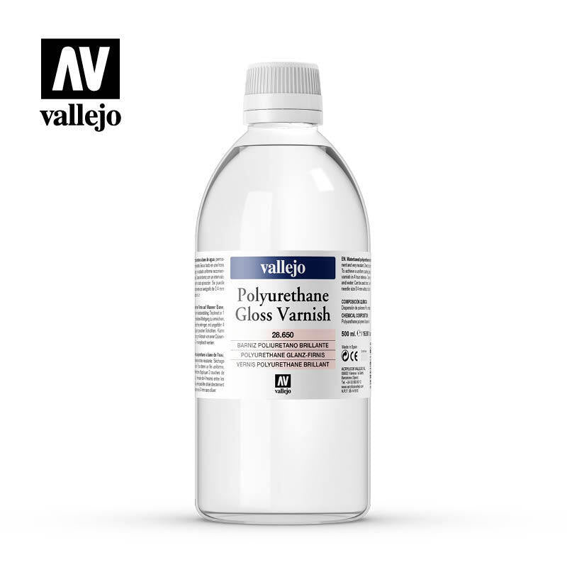 AV28650 Vallejo Gloss Polyurethane Varnish 500 ml Vallejo