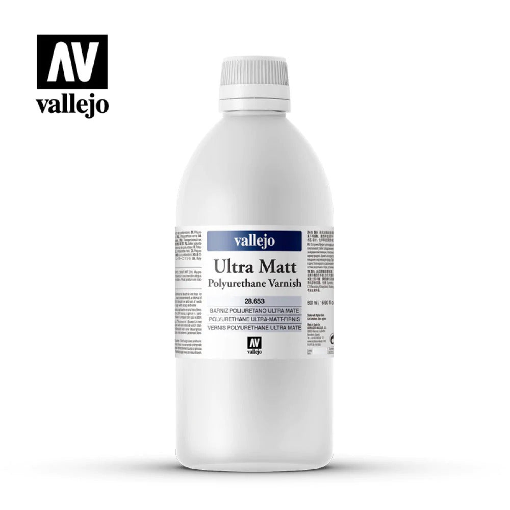 AV28653 Vallejo Ultra Matt Polyurethane Varnish 500ml [28653] [28653] Vallejo