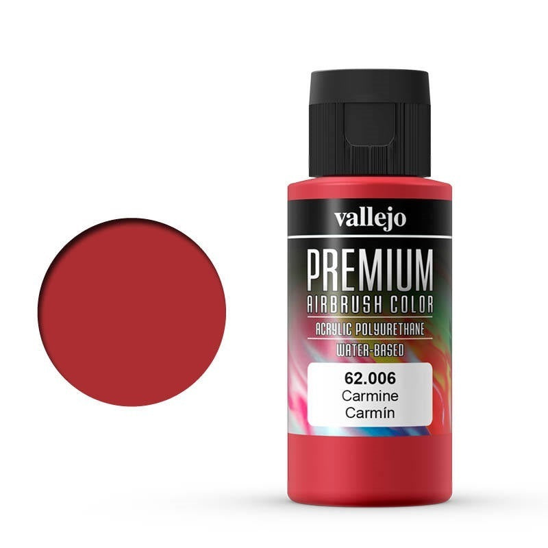 AV62006 Vallejo Premium Colour Carmine 60 ml Acrylic Airbrush Paint [62006] Vallejo