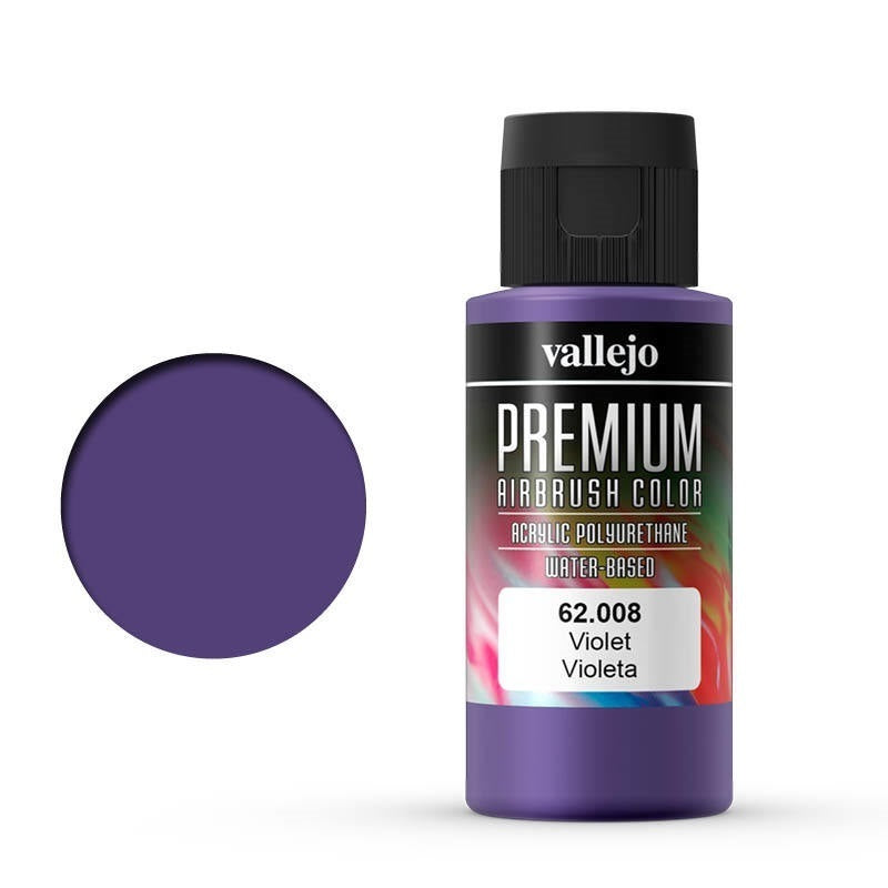 AV62008 Vallejo Premium Colour Violet 60 ml Acrylic Airbrush Paint [62008] Vallejo