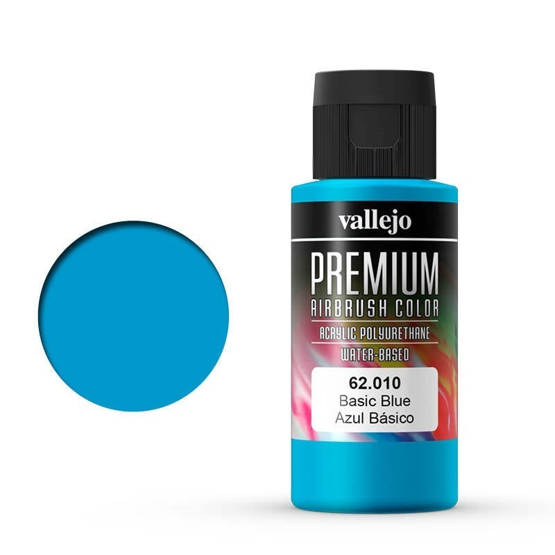 AV62010 Vallejo Premium Colour Basic Blue 60 ml Acrylic Airbrush Paint [62010] Vallejo