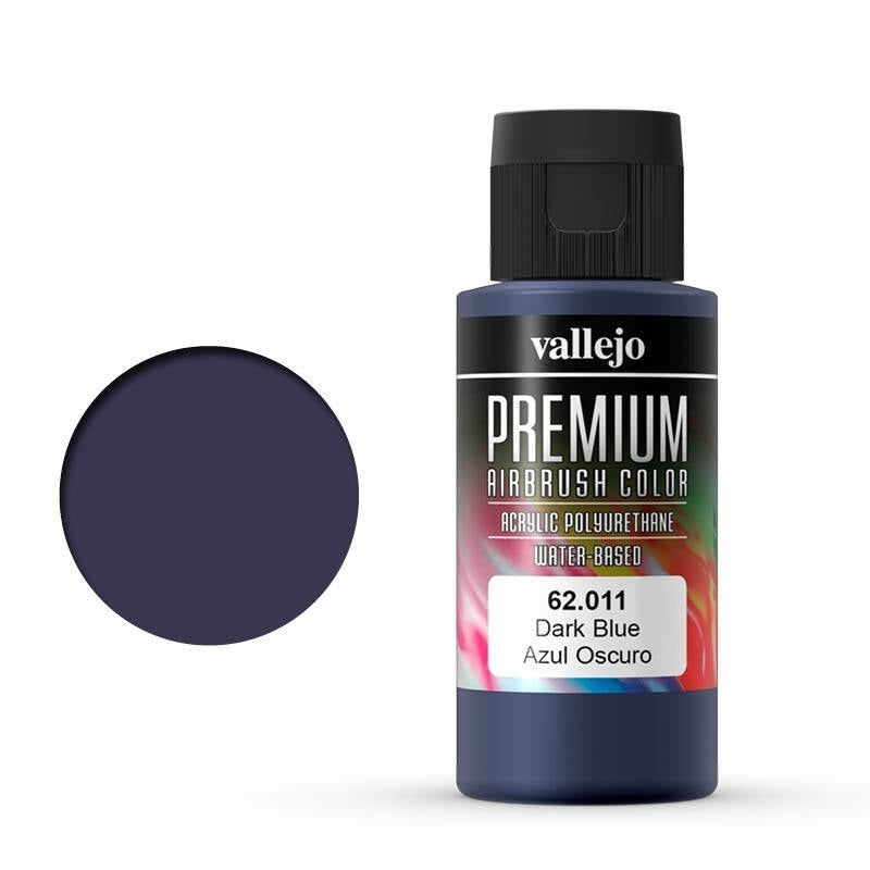 AV62011 Vallejo Premium Colour Dark Blue 60 ml Acrylic Airbrush Paint [62011] Vallejo