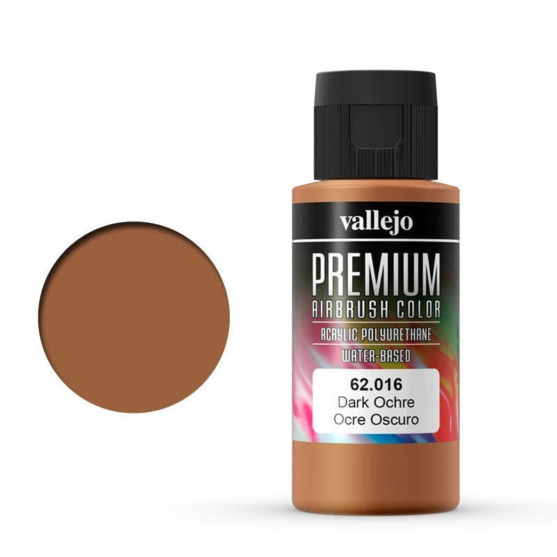 AV62016 Vallejo Premium Colour Dark Ochre 60 ml Acrylic Airbrush Paint [62016] Vallejo