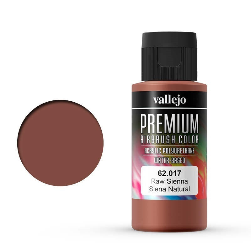 AV62017 Vallejo Premium Colour Raw Sienna 60 ml Acrylic Airbrush Paint [62017] Vallejo