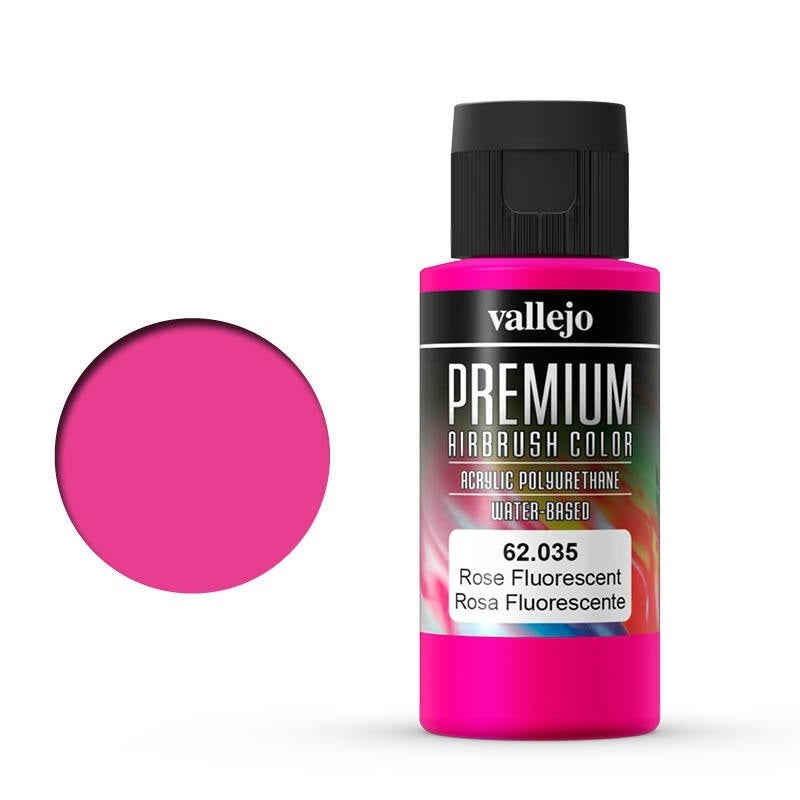 AV62035 Vallejo Premium Colour Fluorescent Rose 60 ml Acrylic Airbrush Paint [62035]