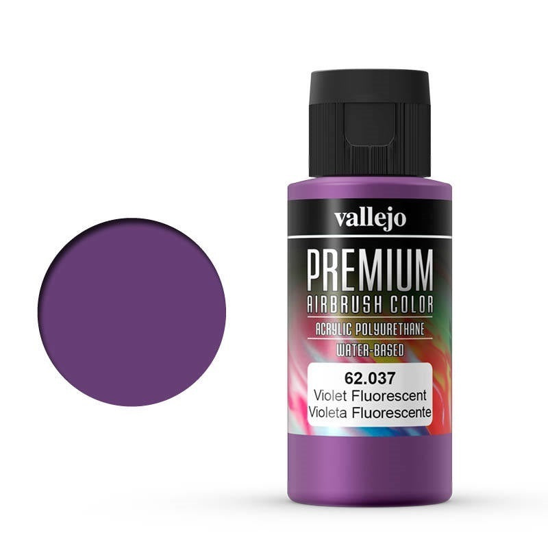 AV62037 Vallejo Premium Colour Fluorescent Violet 60 ml Acrylic Airbrush Paint [62037] Vallejo