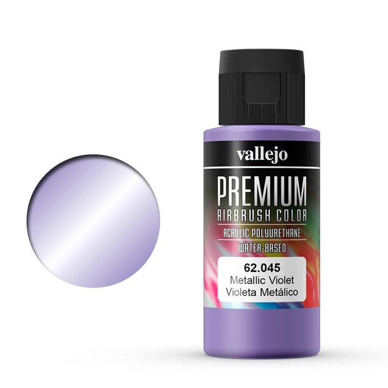 AV62045 Vallejo Premium Colour Metallic Violet 60 ml Acrylic Airbrush Paint [62045] Vallejo