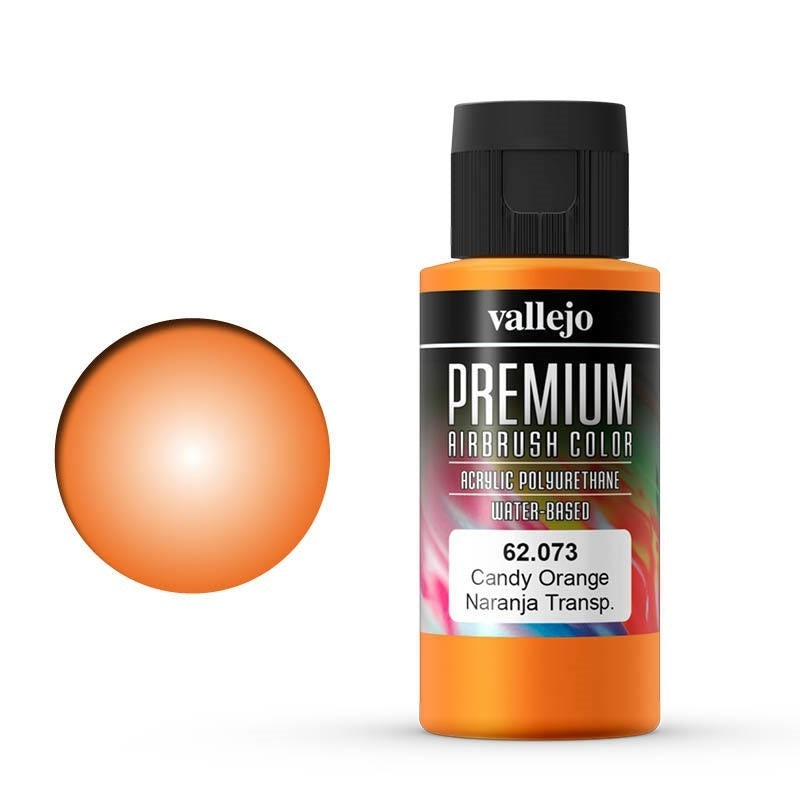 AV62073 Vallejo Premium Colour Candy Orange 60 ml Acrylic Airbrush Paint [62073] Vallejo