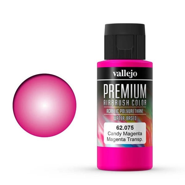 AV62075 Vallejo Premium Colour Candy Magenta 60 ml Acrylic Airbrush Paint [62075]