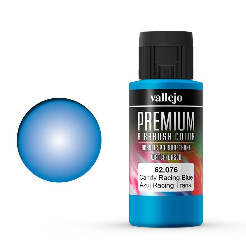 AV62076 Vallejo Premium Colour Candy Racing Blue 60 ml Acrylic Airbrush Paint [62076] Vallejo