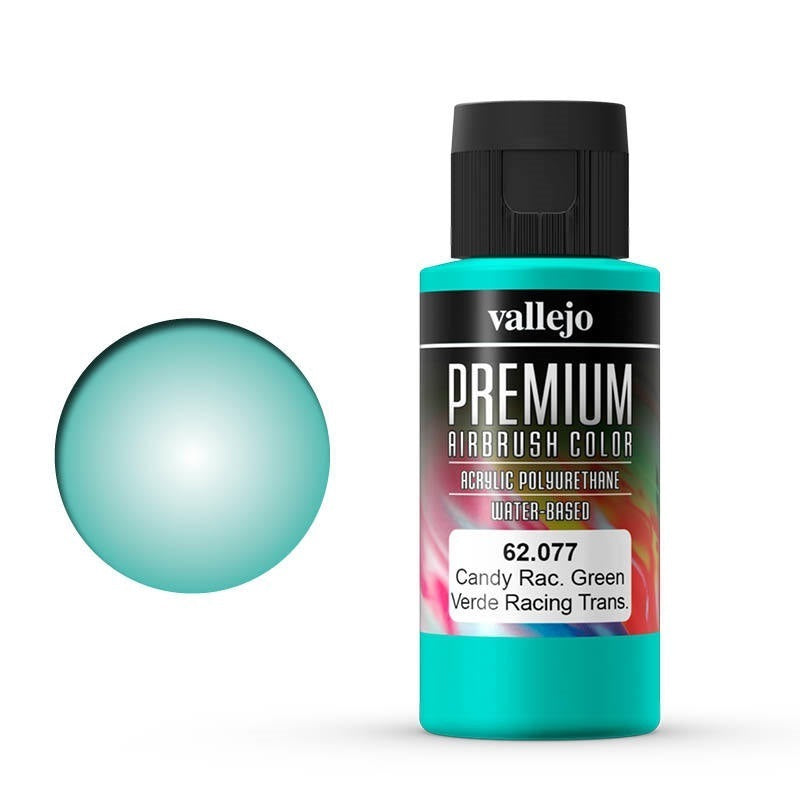 AV62077 Vallejo Premium Colour Candy Racing Green 60 ml Acrylic Airbrush Paint [62077] Vallejo