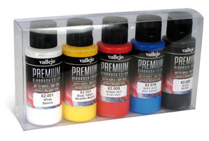 AV62101 Vallejo Premium Colour Opaque Colors 5 Colour Set Acrylic Airbrush Paint [62101] Vallejo