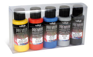 AV62103 Vallejo Premium Colour Metallics 5 Colour Set Acrylic Airbrush Paint [62103] Vallejo