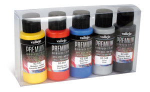 AV62103 Vallejo Premium Colour Metallics 5 Colour Set Acrylic Airbrush Paint [62103]
